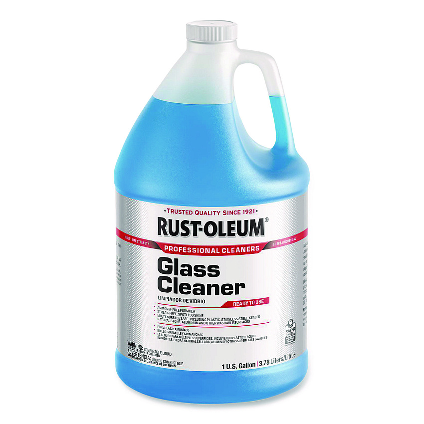 Rust-Oleum Professional Glass Cleaner, 1 gal Jug, 4/Carton (352243)