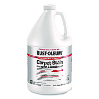 Rust-Oleum Professional Carpet Stain Remover Plus Deodorizer, Lemon Scent, 1 gal Jug, 4/Carton (352253)