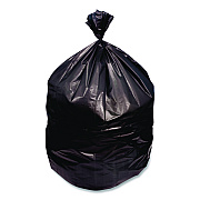 Heritage High-Density Waste Can Liners, 33 gal, 16 mic, 33 x 40, Black, Roll, 250/Carton (Z6640VKR01)