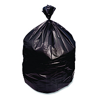Heritage High-Density Waste Can Liners, 33 gal, 16 mic, 33 x 40, Black, Roll, 250/Carton (Z6640VKR01)