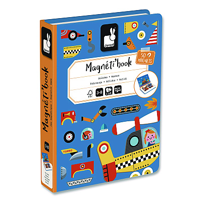 Janod Magneti'books, Racers, Ages 3 to 8, 68 Pieces (J02715)