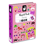 Janod Magneti'books, Girl's Crazy Faces, Ages 3 to 8, 65 Pieces (J02717)