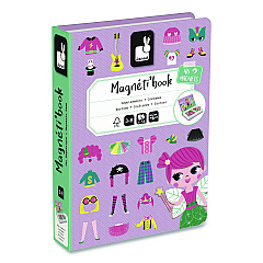 Janod Magneti'books, Girl's Costumes, Ages 3 to 8, 54 Pieces (J02718)