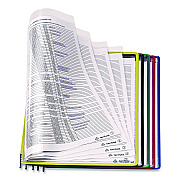 Tarifold Foldfive Pockets, 25 Sections, Clear Panel Assorted Color Border, 5/Pack (P095F)