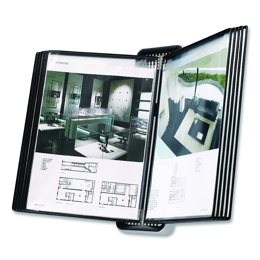 Tarifold VEO Wall Reference System, 10 Panels with Black Borders, Black Base (V714527)