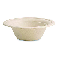 Vegware Nourish Molded Fiber Tableware, Compostable, Bowl, Sugarcane, 12 oz, White, 1,000/Carton (VWBL12NFA)