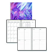 House of Doolittle Recycled Non-Dated Monthly/Weekly Planner, Crystals, Blue/Pink/White Cover, Undated (212143)