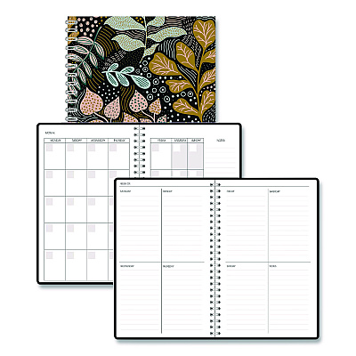 House of Doolittle Recycled Non-Dated Monthly/Weekly Planner, Fall Floral, Multicolor Cover, Undated (212147)