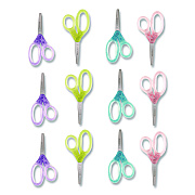 Westcott Jellies Kids Scissors, 5" Long, Straight Assorted Handle Colors, 12/Pack (67548)