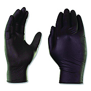 X3 by AMMEX Industrial Nitrile Gloves, Powder-Free, XX-Large, 3 mil Thick, 9.5" Long, Black, 100/Box (BX349100BX)