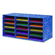 Bankers Box Classroom Collection Literature Sorter, 15 Sections, 28.5 x 12.37, Blue (3384301)