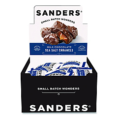 Performance Food Group Small Batch Wonders Snack-Size Milk Chocolate Sea Salt Caramels, 0.5 oz Individually Wrapped, 48/Box (KAR27163)