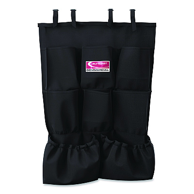 8-Pocket Organizer for Suncast Commercial Full-Size and Compact Housekeeping Carts, 19.5" x 1.67" x 26.83", Black (HKCBAG04D)