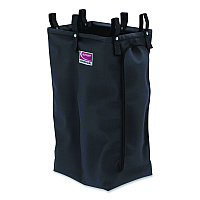 Divided Bag for Suncast Commercial Full-Size and Compact-Size Housekeeping Carts, 25.4 gal, 15.6" x 12.52" x 29.95", Black (HKCBAG02D)