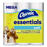 Charmin Essentials Soft Bathroom Tissue, Septic Safe, 2-Ply, White, 330 Sheets/Roll, 9 Rolls/Pack, 4 Packs/Carton (04536)