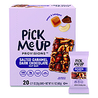 Pick Me Up Provisions Nut Bars, Salted Caramel Dark Chocolate, 0.7 oz Bar, 20/Box (PM62795CC)