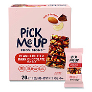 Pick Me Up Provisions Nut Bars, Peanut Butter Dark Chocolate, 0.7 oz Bar, 20/Box (PM62796CC)