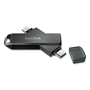 Sandisk Dual Phone USB 3.2 Type-C/Lightning Flash Drive, 128 GB, Black (IX70N128GAG6)