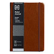 TRU RED Flexible-Cover Business Journal with Elastic Closure, 1-Subject, Narrow Rule, Cognac Cover, (128) 8 x 5.5 Sheets (TR61952)
