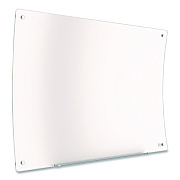 TRU RED Curved Magnetic Glass Dry Erase Board, 3 ft x 4 ft, White Surface (TR62094)