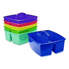 Storex Large Storage Caddy, 11 x 13 x 6.38, Assorted Colors, 6/Carton (00948E06C)