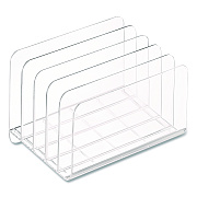 TRU RED 5-Compartment Plastic Incline Sorter, 8.5 x 11 Size, 6.26 x 9.49 x 6.5, Clear (TR62285)