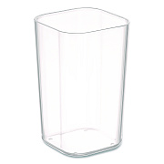 TRU RED Stackable Plastic Pencil Cup, 2.61 x 2.61 x 4.3, Clear (TR62286)