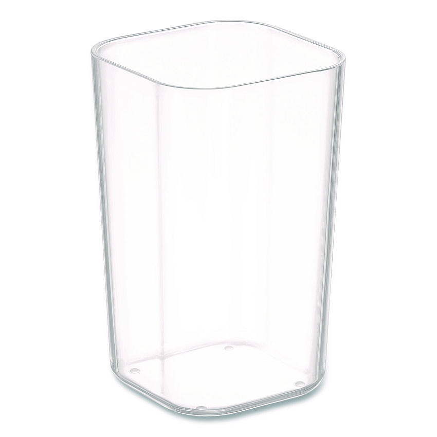 TRU RED Stackable Plastic Pencil Cup, 2.61 x 2.61 x 4.3, Clear (TR62286)