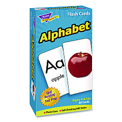 TREND ESL and ELL Resources Alphabet Flash Cards, Grades Pre-K to 1, 3" x 3", Multicolor, 80 Cards/Set (T53012)