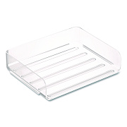TRU RED Clear Side Load Stackable Plastic Letter Tray, Letter Size, 9.72 x 12.63 x 3.01 (TR62288)