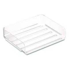 TRU RED Clear Side Load Stackable Plastic Letter Tray, Letter Size, 9.72 x 12.63 x 3.01 (TR62288)