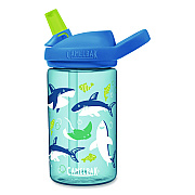 CamelBak Eddy + Kids Water Bottle, Sharks and Rays Design, 14 oz, Multicolor (2472402041)