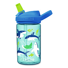 CamelBak Eddy + Kids Water Bottle, Sharks and Rays Design, 14 oz, Multicolor (2472402041)