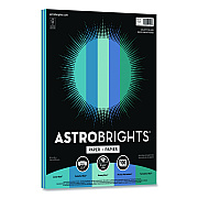 Astrobrights Color Paper - "Galactic Blues" Assortment, 24 lb Bond Weight, 8.5 x 11, Assorted Blue Colors, 100/Pack (91529)