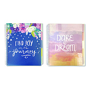 Carolina Pad Silver Lining Five-Subject Spiral Notebook, Medium/College Rule, Randomly Assorted Cover Color/Design, (150) 11 x 9 Sheets (17504)