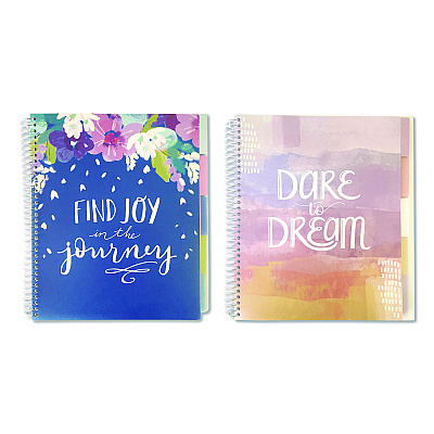 Carolina Pad Silver Lining Five-Subject Spiral Notebook, Medium/College Rule, Randomly Assorted Cover Color/Design, (150) 11 x 9 Sheets (17504)