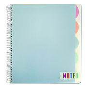Carolina Pad Noted Five-Subject Spiral Notebook, Medium/College Rule, Randomly Assorted Cover Color, (150) 11 x 8.5 Sheets (17514)