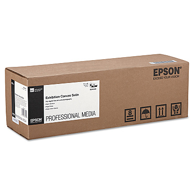 Epson Exhibition Canvas, 23 mil, 17" x 40 ft, Satin White (EPSS045249)