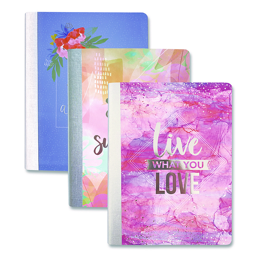 Carolina Pad Silver Lining Composition Book, Medium/College Rule, Randomly Assorted Cover Color, (100) 9.84 x 7.67 Sheets (38431)