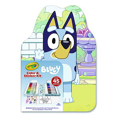 Crayola Bluey Color and Sticker Kit, Includes 26 Markers, Ages 5 and Up, 20 Pages (41235)