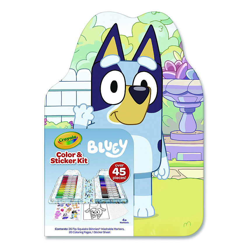 Crayola Bluey Color and Sticker Kit, Includes 26 Markers, Ages 5 and Up, 20 Pages (41235)