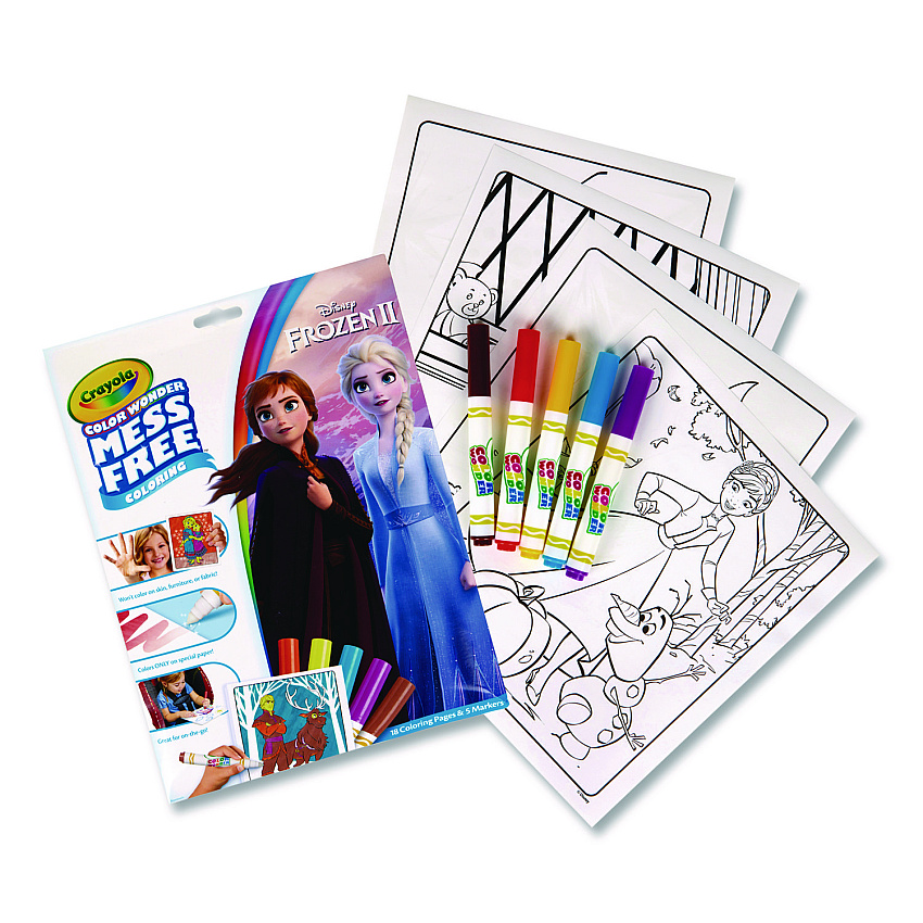 Crayola Disney Frozen 2 Color Wonder Kit, Includes Five Markers, Ages 3 and Up, 18 Pages (757002)