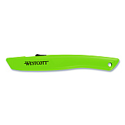 Westcott Full-Size Safety Cutter, ABS Handle, Green, 12/Pack (00659)