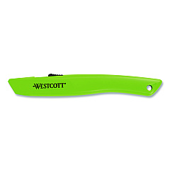 Westcott Full-Size Safety Cutter, ABS Handle, Green, 12/Pack (00659)