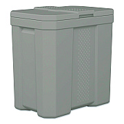 Suncast Salt Box, 28 gal, 23.75 x 15.75 x 23.75. Dove Gray (BMBX300)
