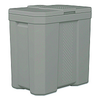 Suncast Salt Box, 28 gal, 23.75 x 15.75 x 23.75. Dove Gray (BMBX300)