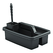 Suncast Commercial Toilet Brush Caddy Kit, 8" Handle, Black (HKCTBKIT)