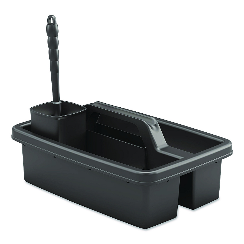 Suncast Commercial Toilet Brush Caddy Kit, 8" Handle, Black (HKCTBKIT)