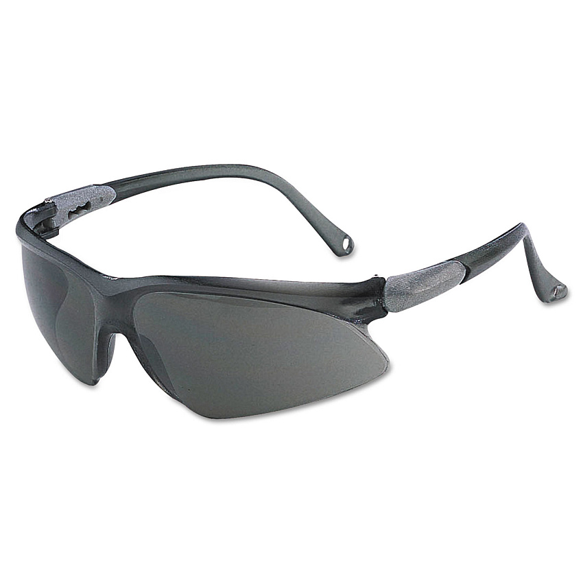 KleenGuard V20 Visio Safety Glasses, Silver Frame, Smoke Lens (KCC14472)