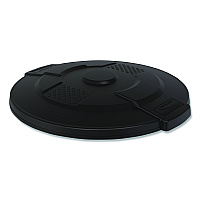 Suncast Commercial Utility Trash Can Lid for 44 gal Trash Can, 24.88" Diameter x 3", Black (TCU44GLIDD)